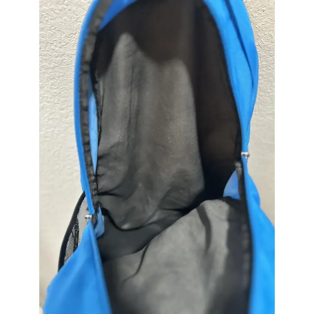 Nike Brasila 6 Large Backpack Blue Swoosh Mesh Pockets BA4718-428 School Sports